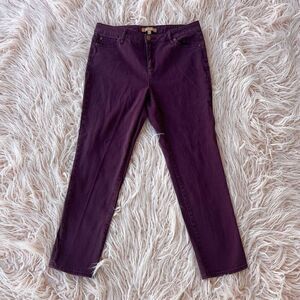 Purple Denim Pants